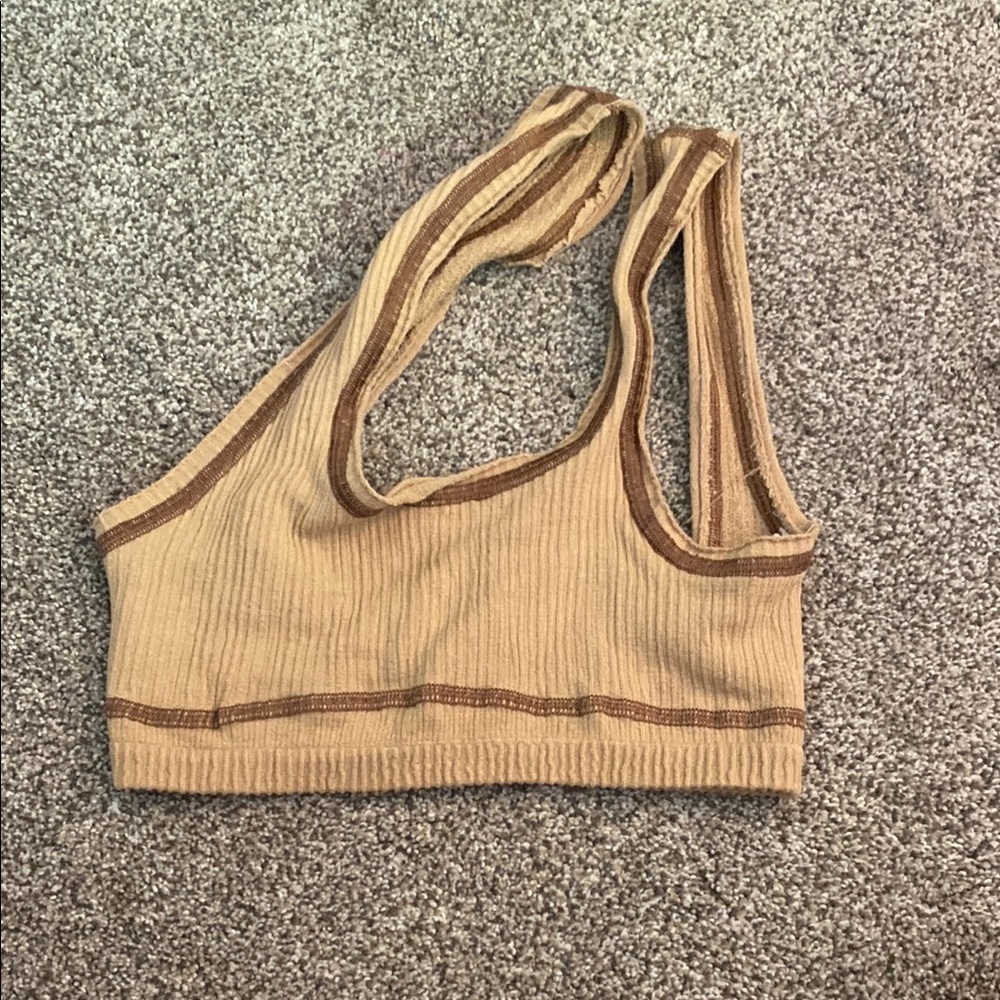 Urban Outfitters Tan Ribbed Bra